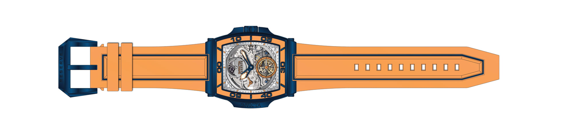 Band for Invicta S1 Rally Diablo Men 43415
