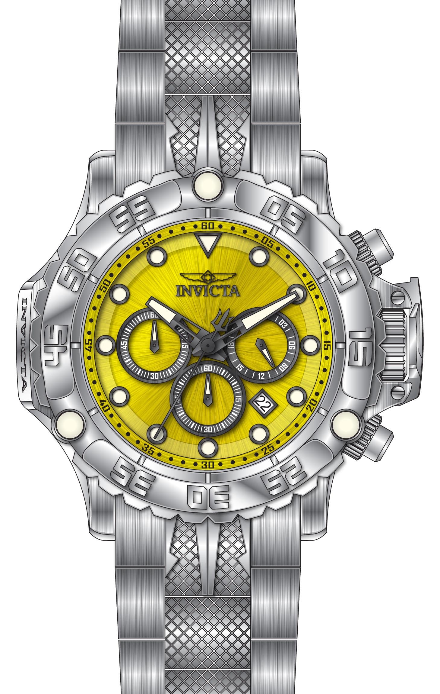 Band For Invicta Subaqua Poseidon Men 47180