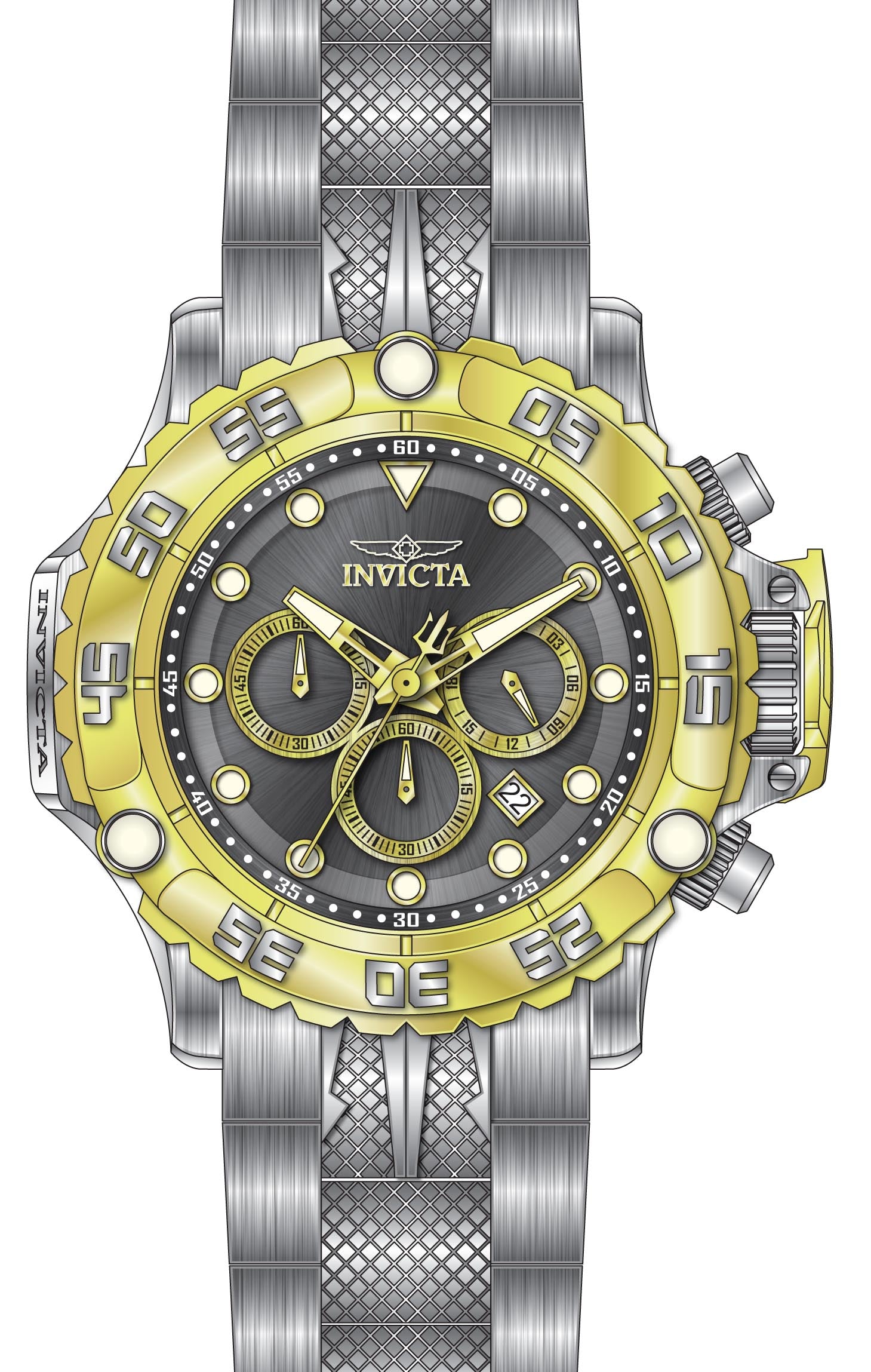 Band For Invicta Subaqua Poseidon Men 47182