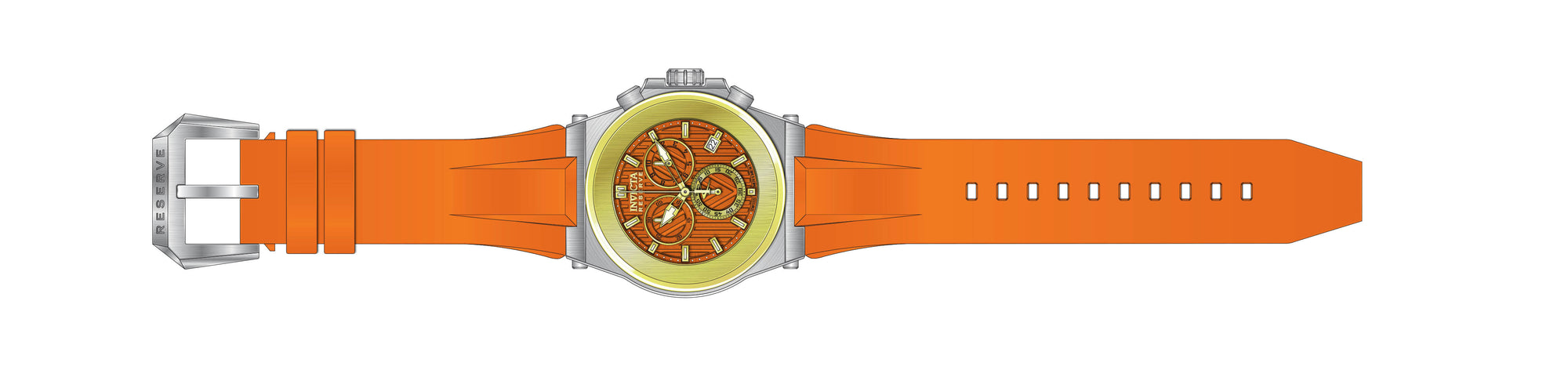 Band For Invicta Reserve Akula men 45249