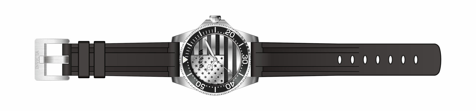 Band For Invicta Pro Diver  Men 50418