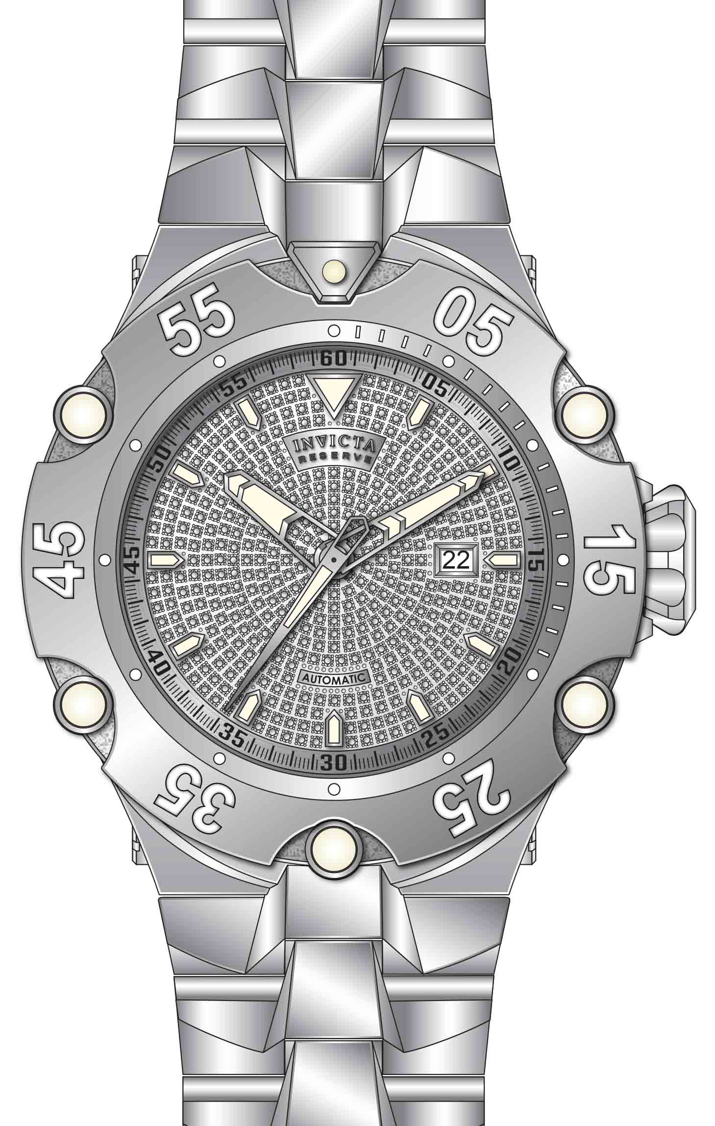 Band For Invicta Reserve Cobra Men 50444