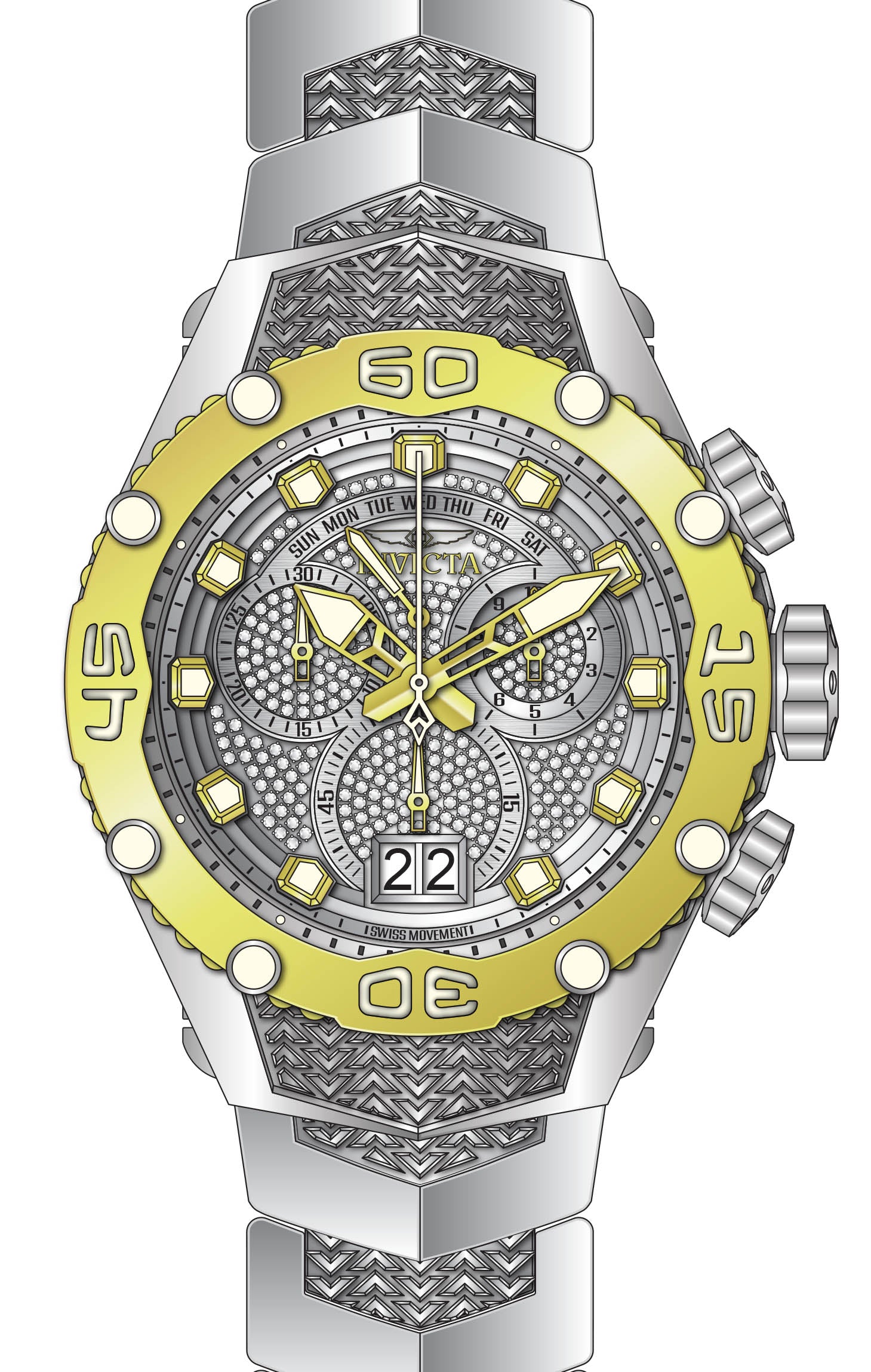Parts For Invicta Subaqua Noma VIII Men 50452
