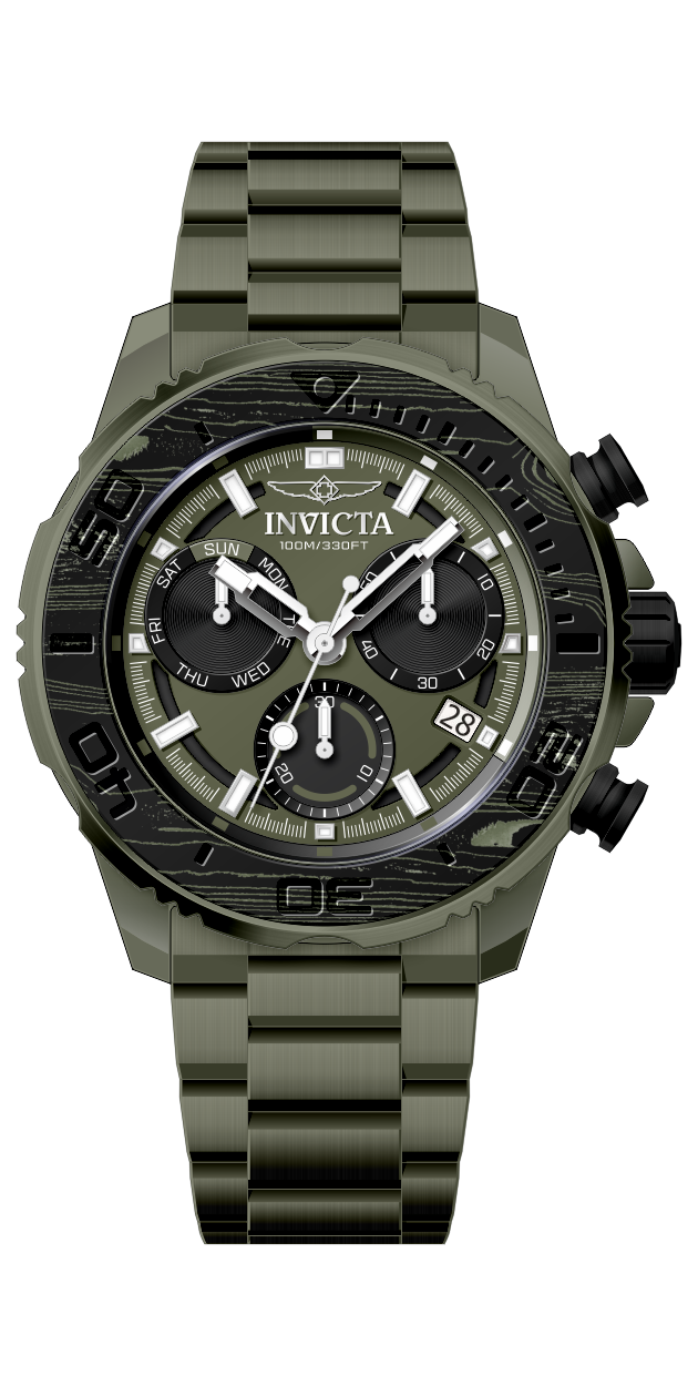 Band For Invicta Carbon Hawk  Men 51080