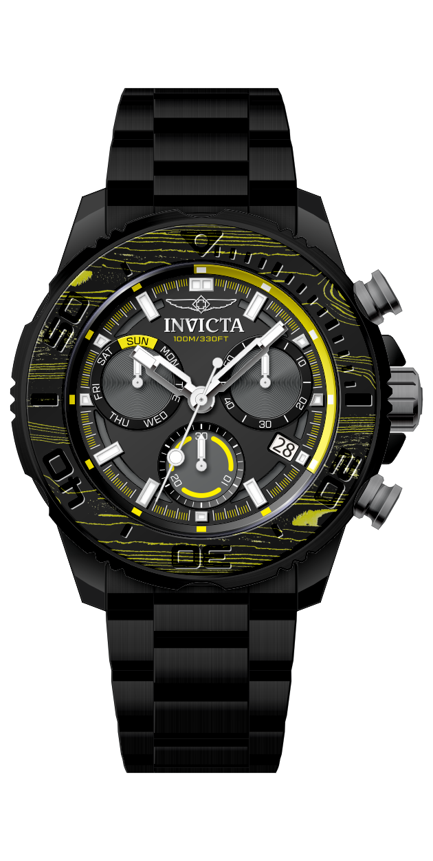 Band For Invicta Carbon Hawk  Men 51082