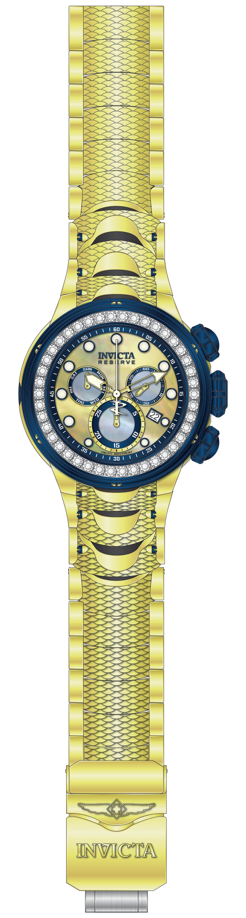 Band For Invicta Reserve Kraken Men 51554