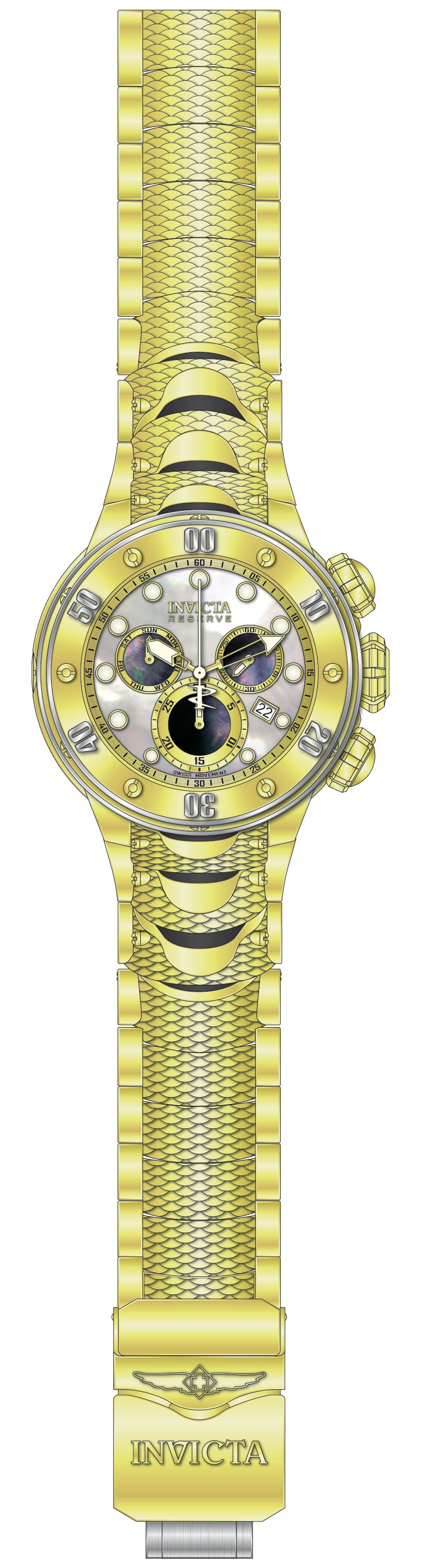 Band For Invicta Reserve Kraken Men 51561