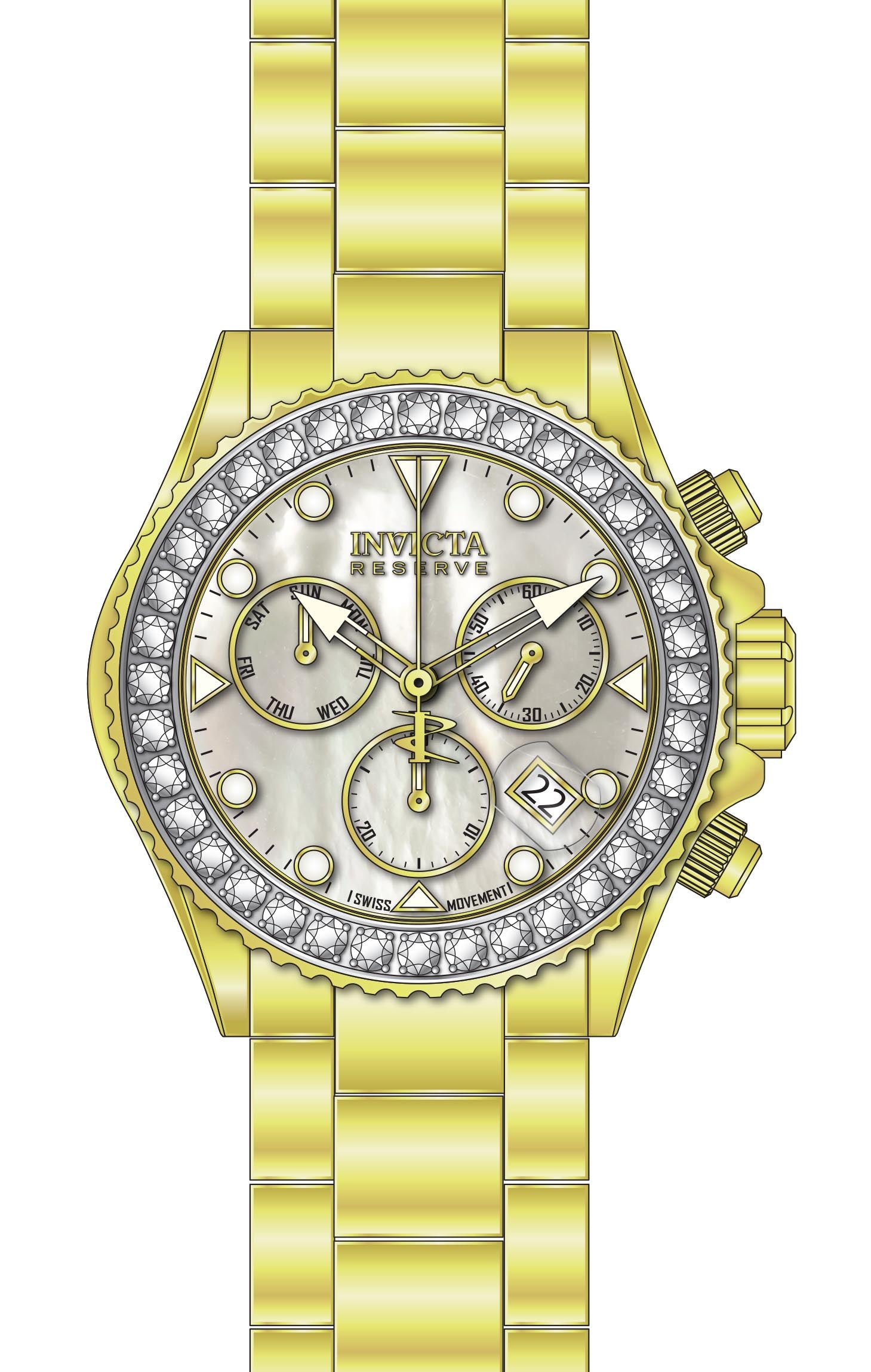 Parts For Invicta Reserve Grand Diver Men 51628