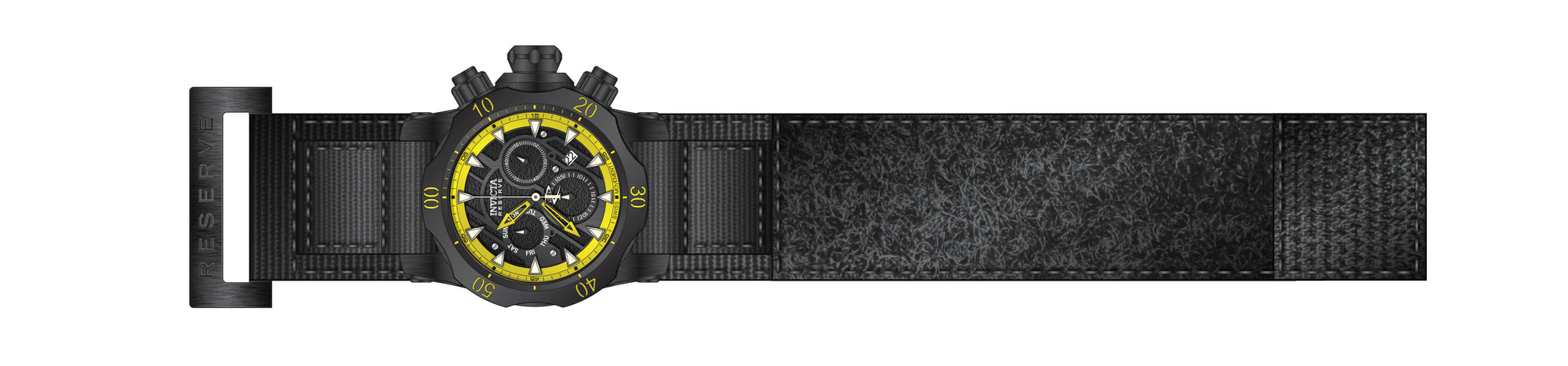Band for Invicta Reserve Venom Men Black Label 32943