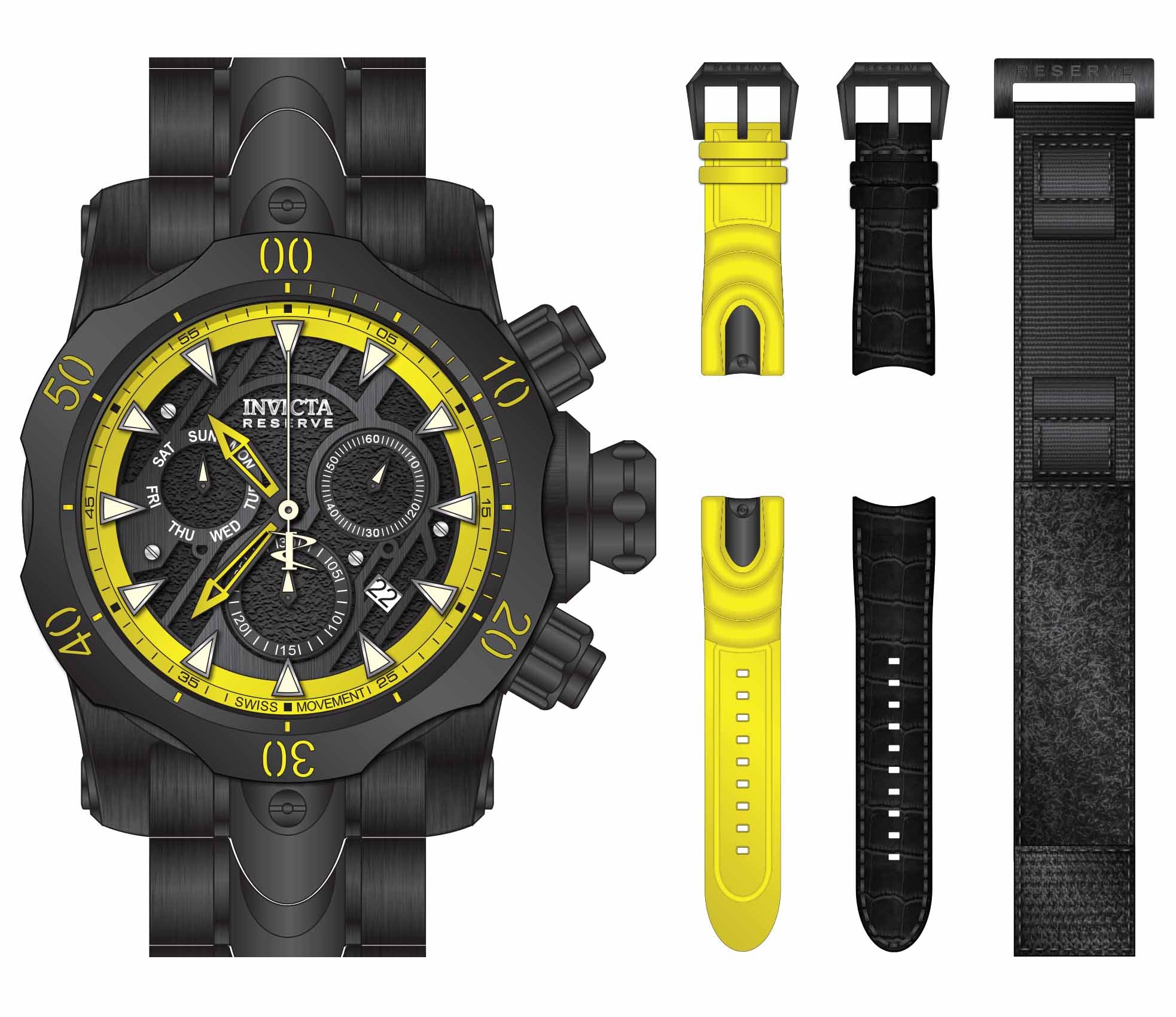 Parts for Invicta Reserve Venom Men Black Label 32943