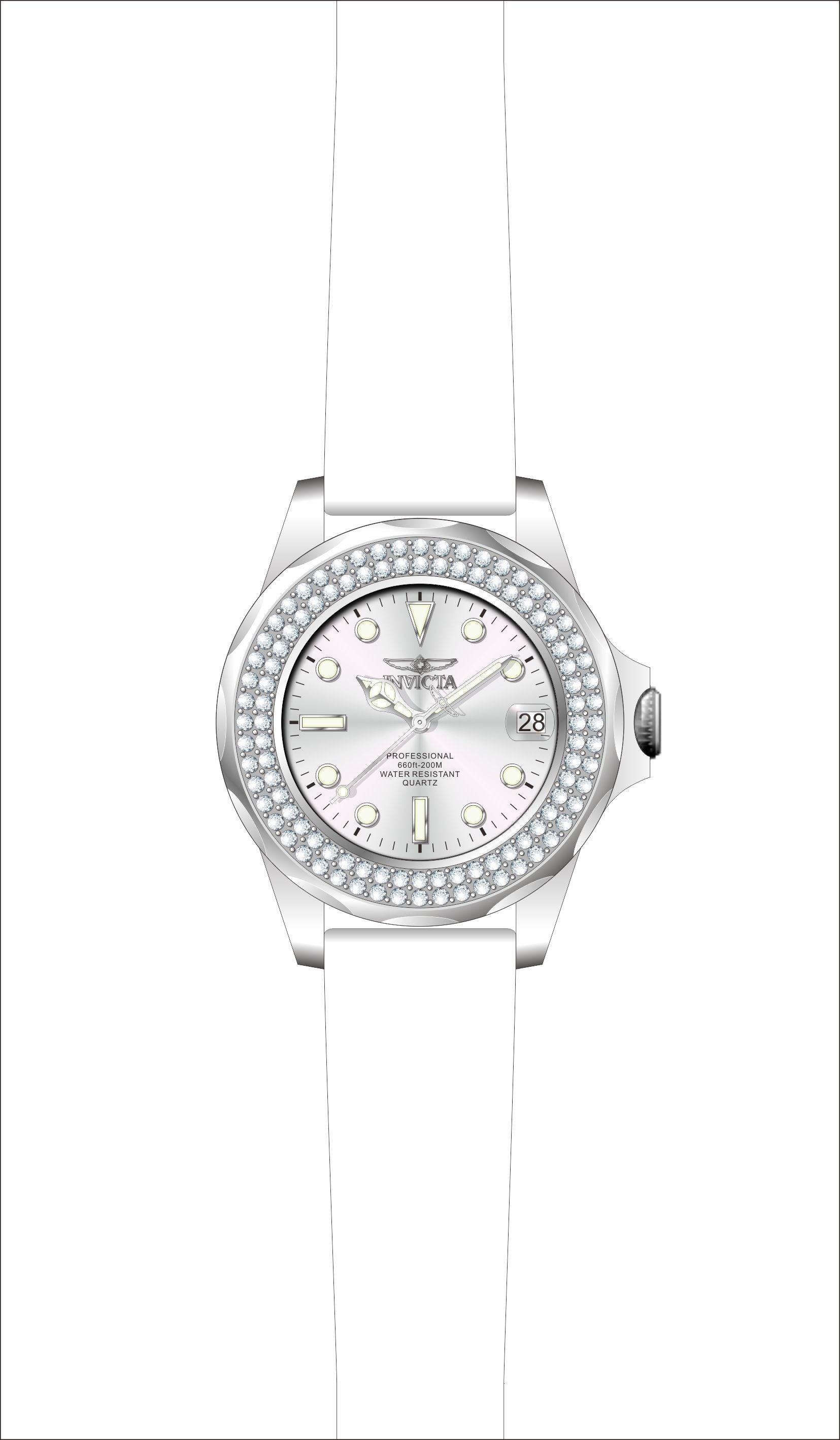 Band for Invicta Pro Diver Lady 39332