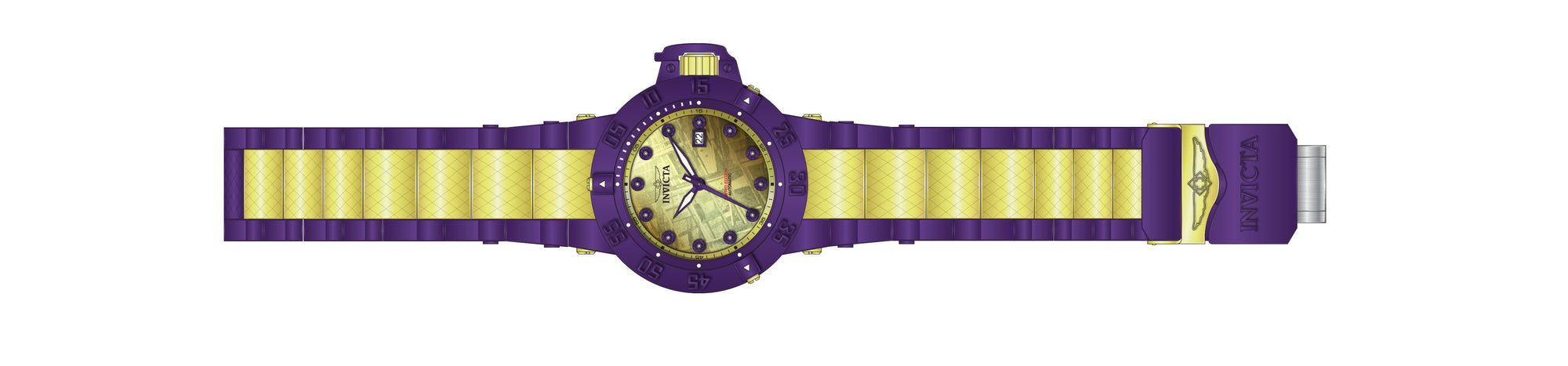 Band for Invicta Subaqua Noma III Men Purple Label 39069