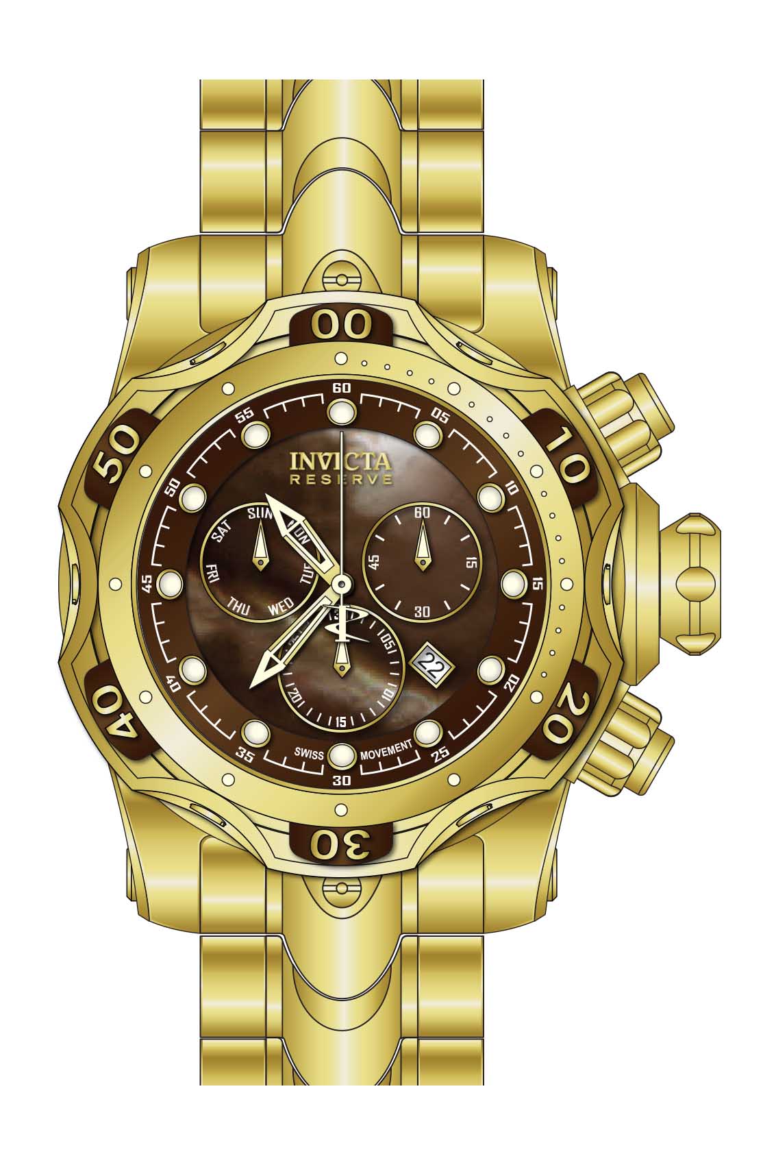 Parts for Invicta Reserve Venom Men None 38354