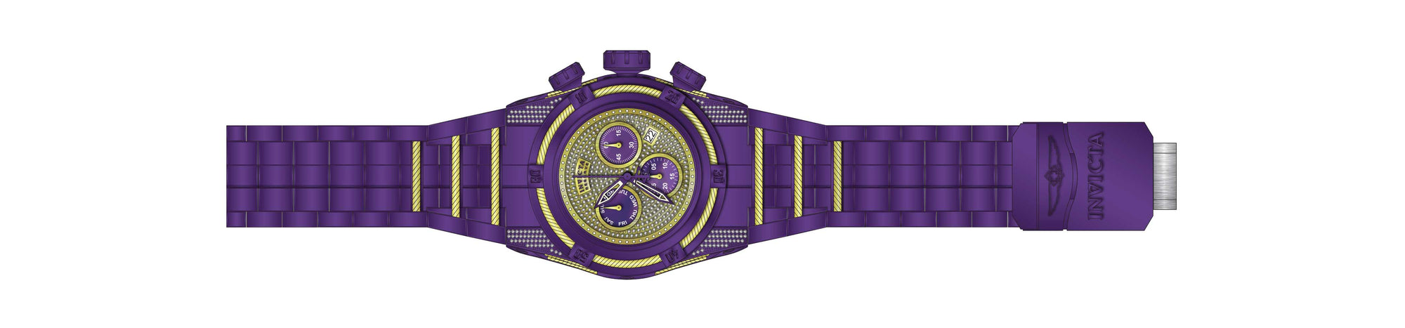 Band for Invicta Reserve Bolt Zeus Men Purple Label 39381