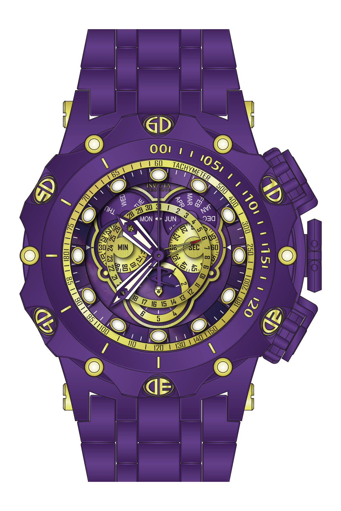 Parts for Invicta Reserve Venom Men Purple Label 39264