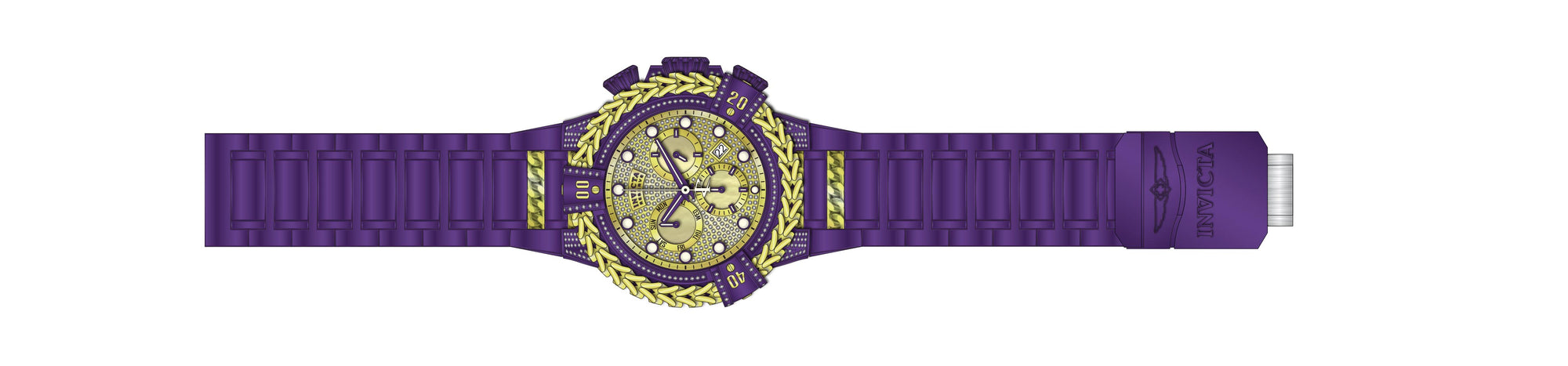 Band for Invicta Reserve Herc Men Purple Label 39403