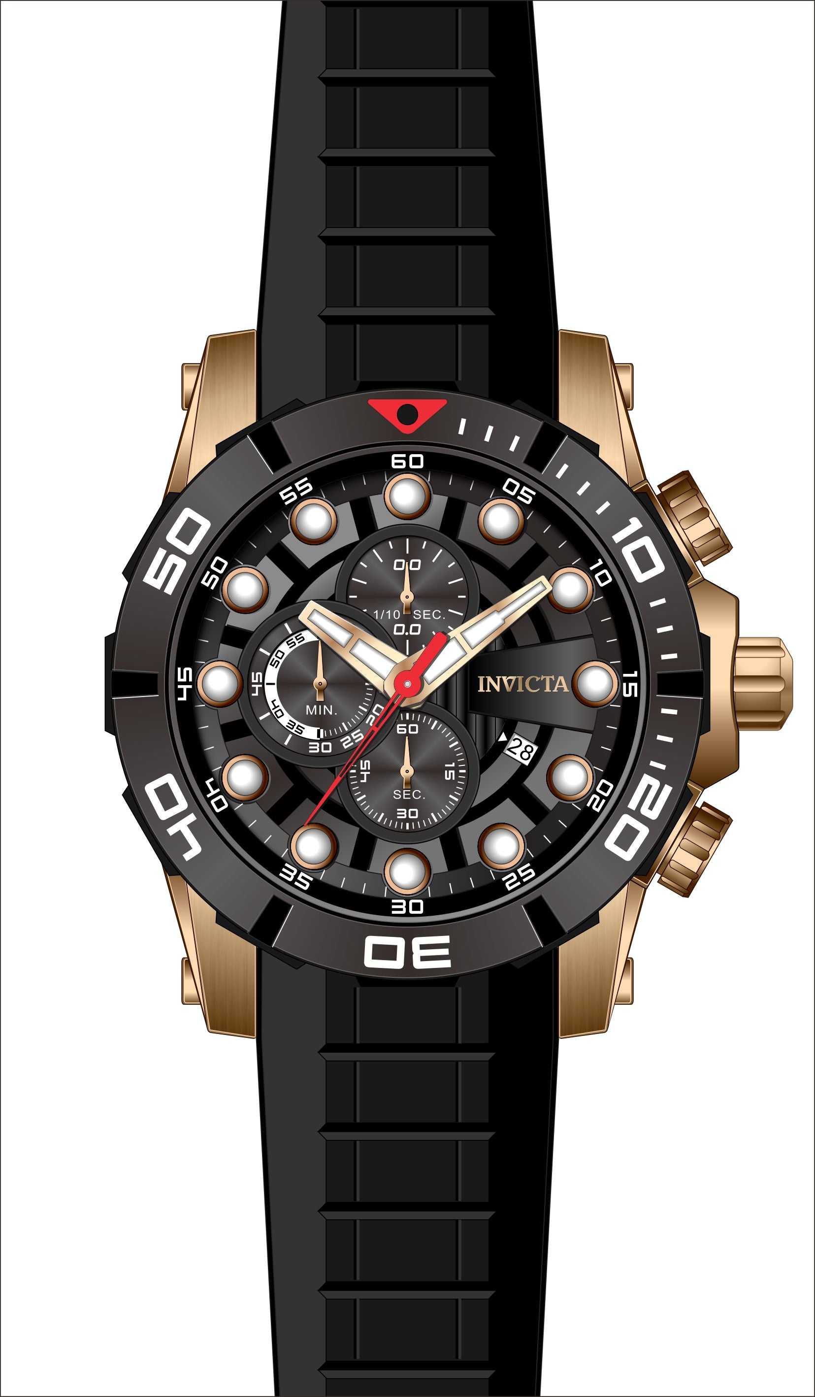 Band for Invicta Sea Hunter LATAM Exclusive Men 40140
