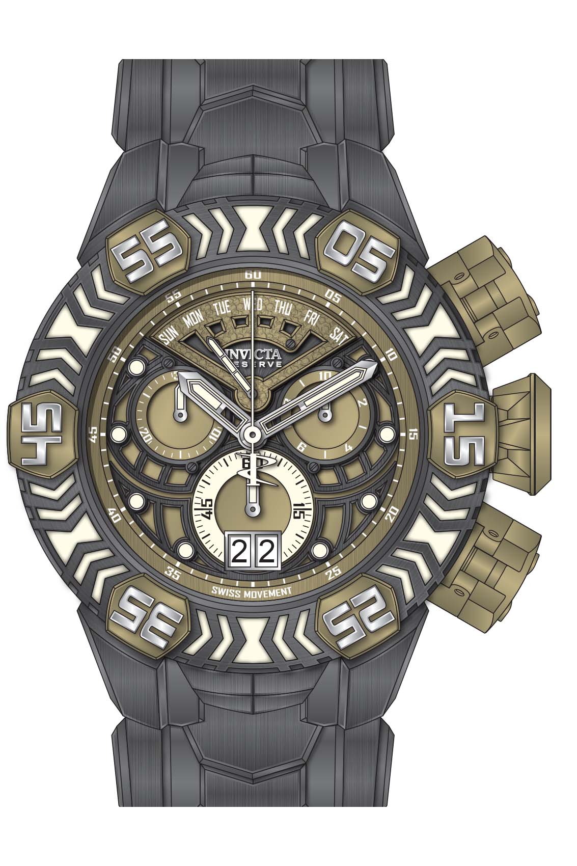 Parts for Invicta Reserve Men 39014