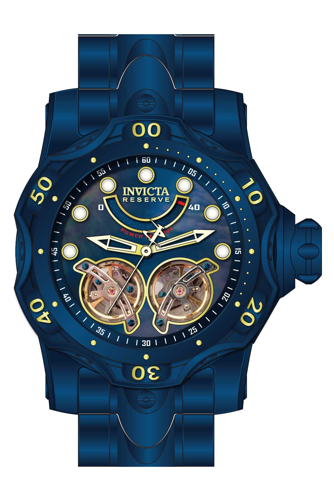 Parts for Invicta Reserve Venom Men Blue Label 40058