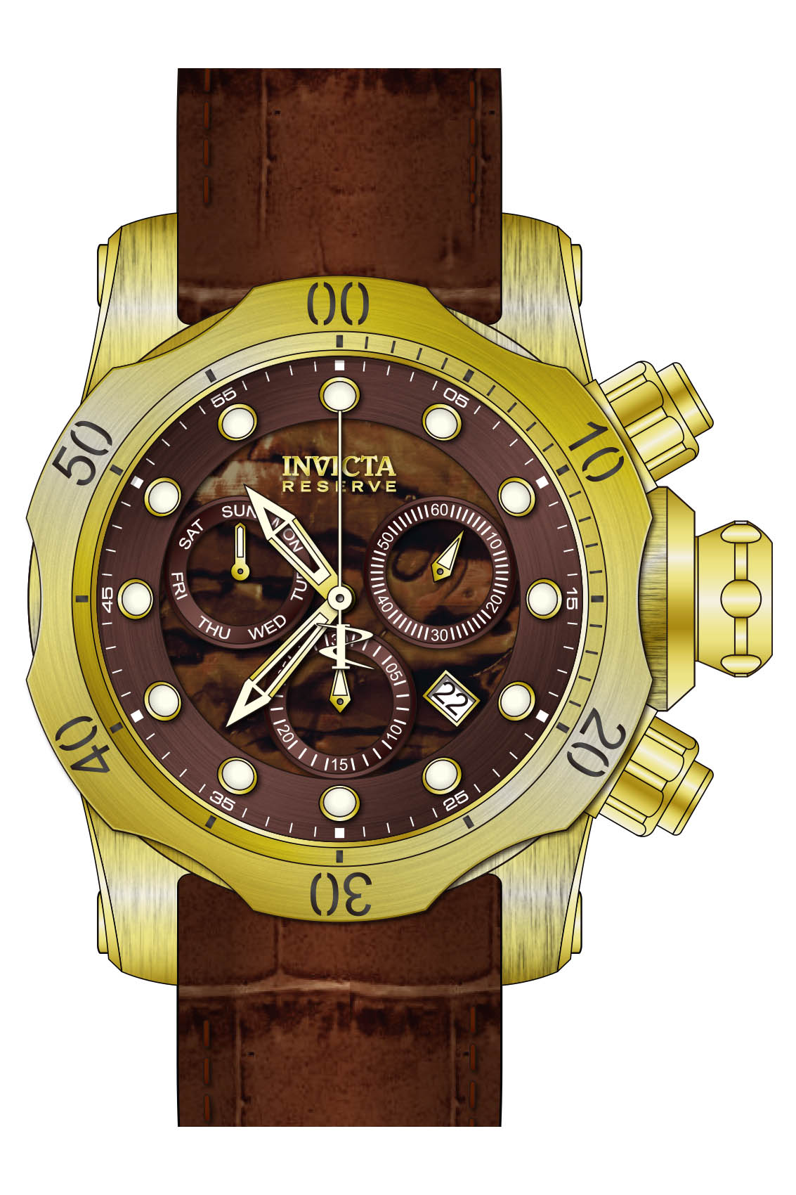 Parts for Invicta Reserve Venom Men Gold Label 40264