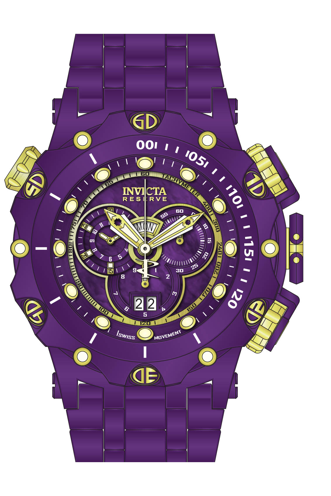 Parts for Invicta Reserve Venom Men Purple Label 38723