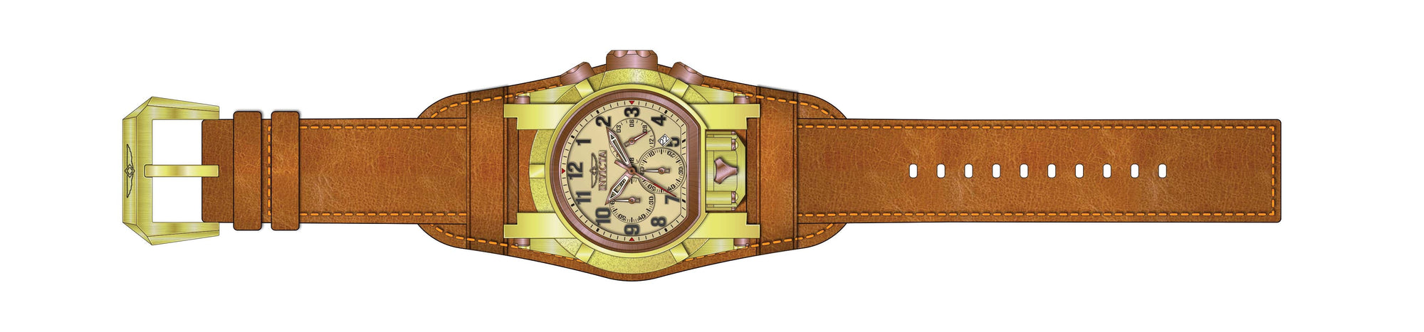 Band for Invicta Bolt Bolt Zeus Magnum Men 35619