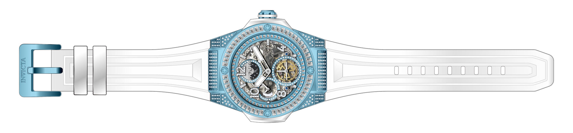 Band for Invicta Akula Men 43714