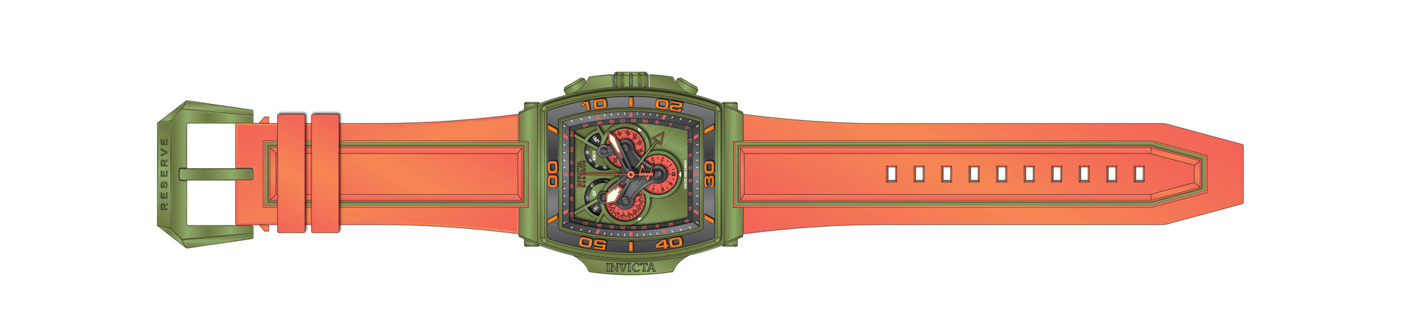 Band for Invicta S1 Rally Diablo Men None 43365