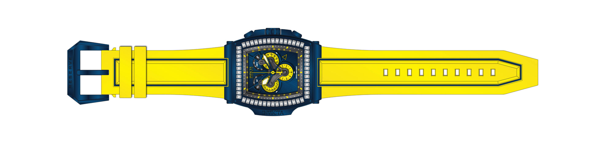 Band for Invicta S1 Rally Diablo Men None 43377